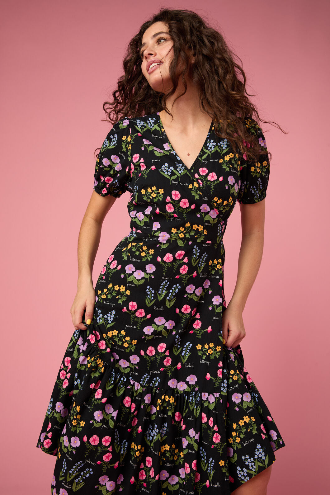 Cottage Garden Midi Wrap Dress NZ