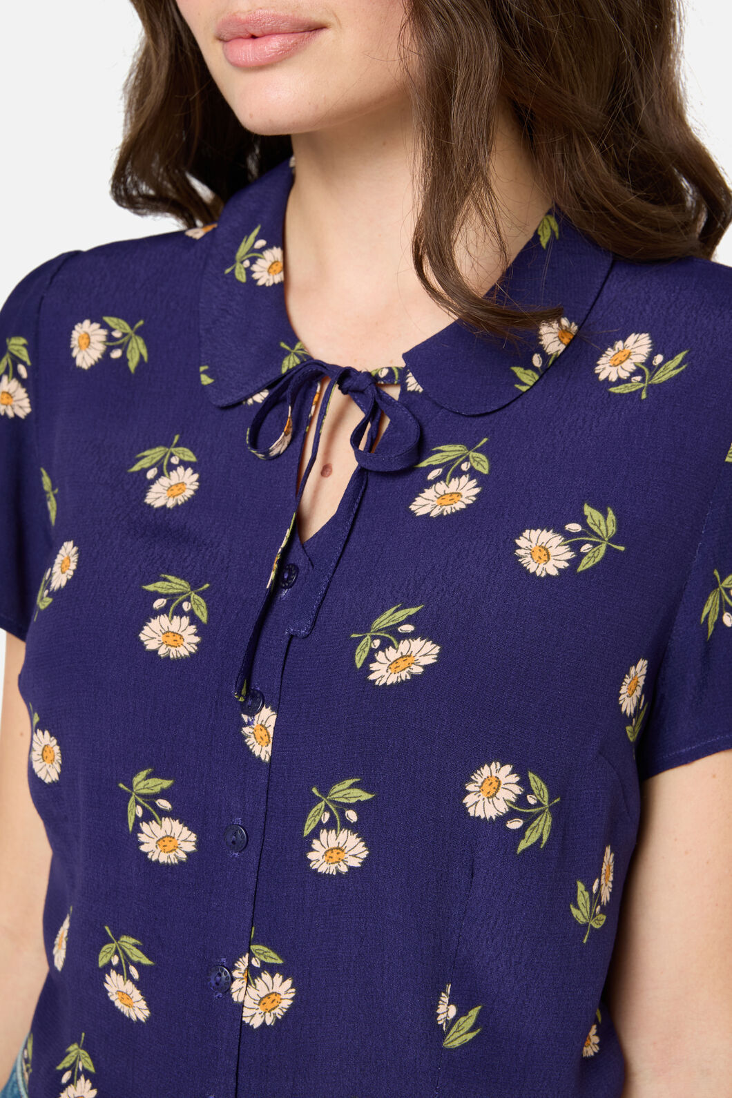 Princess Highway - Marguerite Daisy Blouse - navy