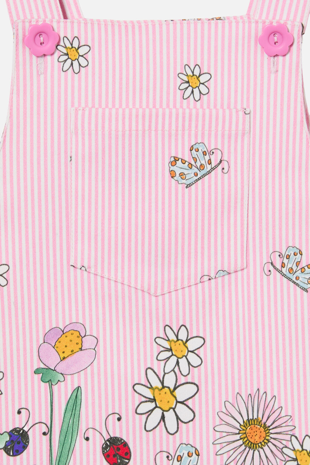 Princess Highway - Fairies Kids Stripe Pinafore - pink