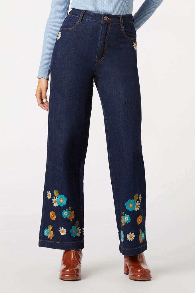 Denim & Co. Embroidered Jeans