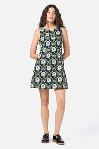 Princess Highway - Sunflower Mini Shift Dress - black