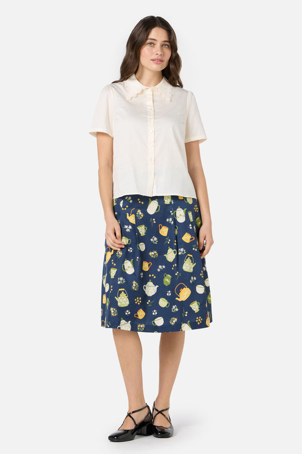 Princess Highway - Lacey Collar Blouse - cream