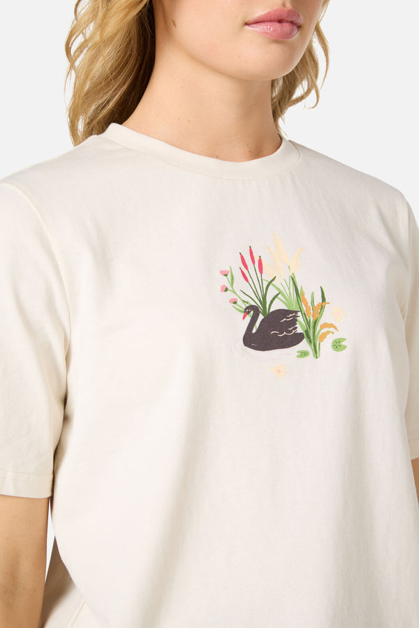 Princess Highway - Pretty Swan Tee - cream