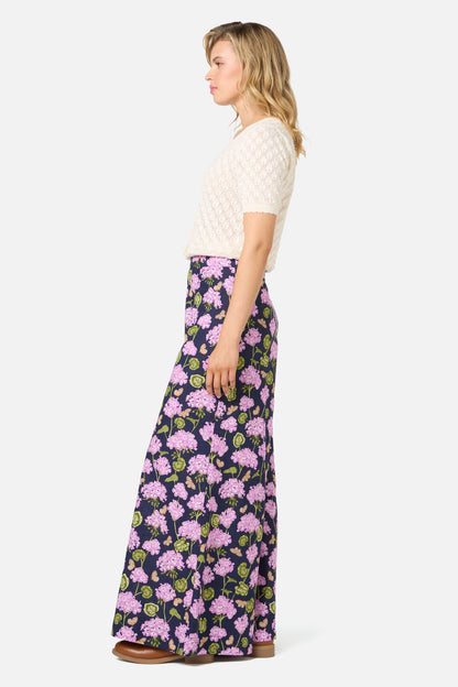 Princess Highway - Geranium Flower Wide Leg Pant - navy
