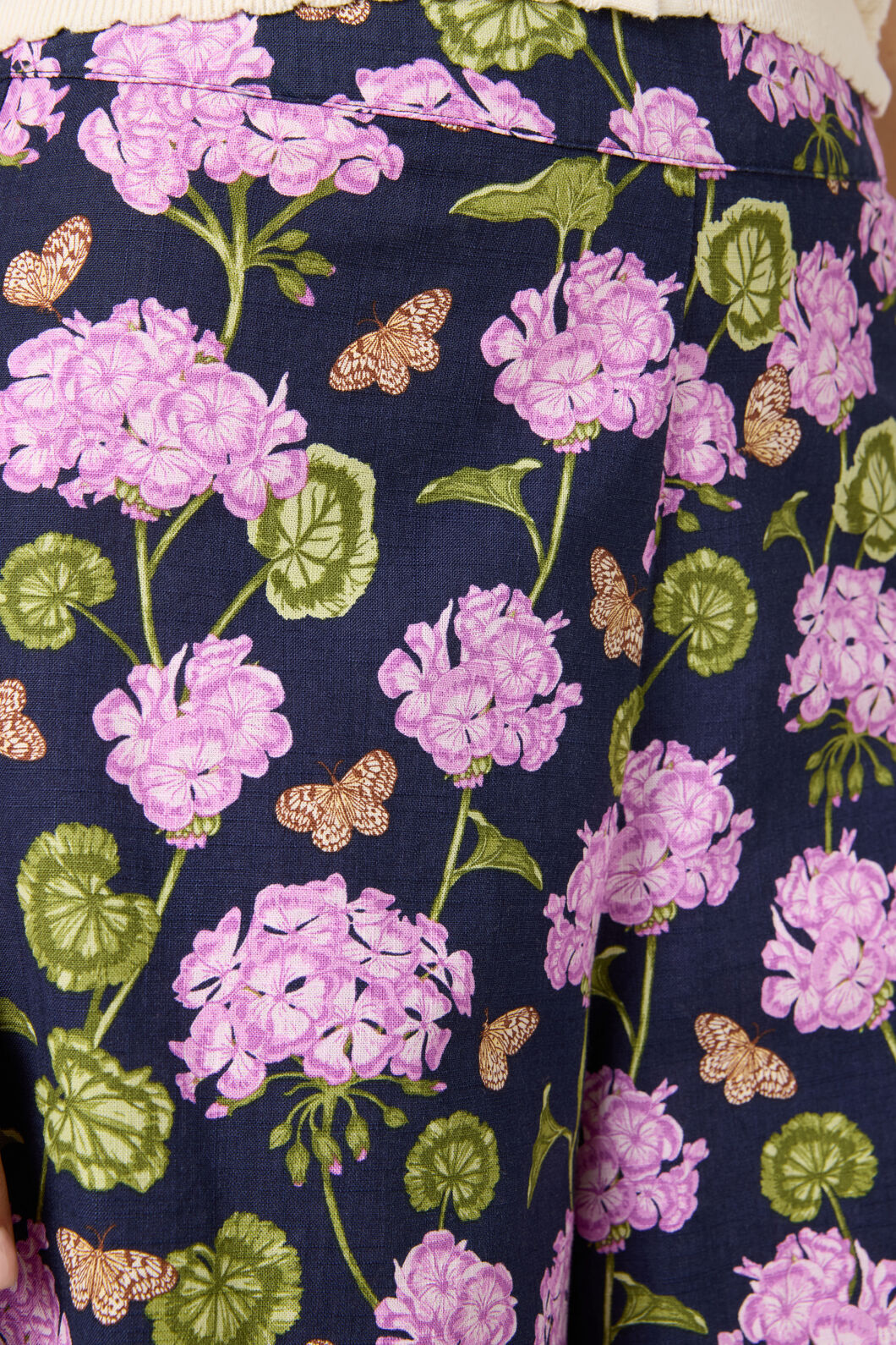 Princess Highway - Geranium Flower Wide Leg Pant - navy