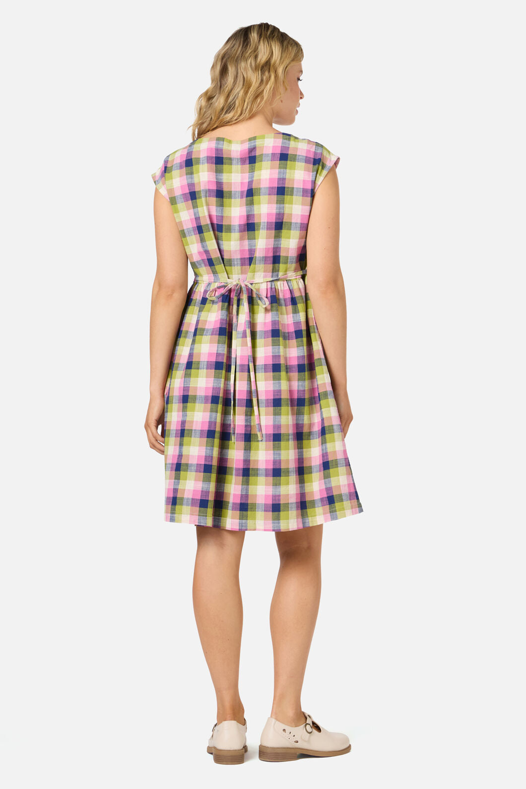 Princess Highway - Cassie Check Smock Dress - blue-multi