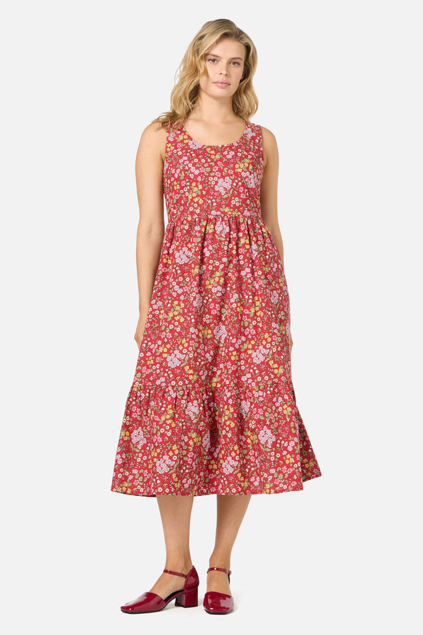 Princess Highway - Libby Bee Ditsy Midi Dress - red