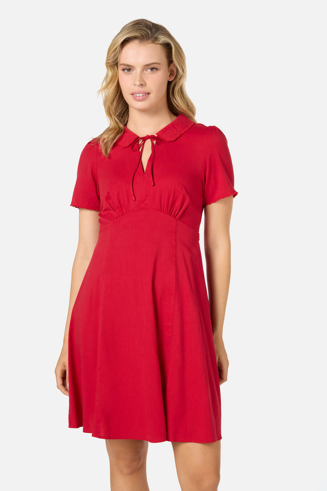 Princess Highway - Josie Sweet Collar Tea Dress - red