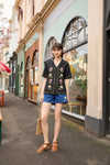 Princess Highway - Astrid Rose Embroidered Shirt - black
