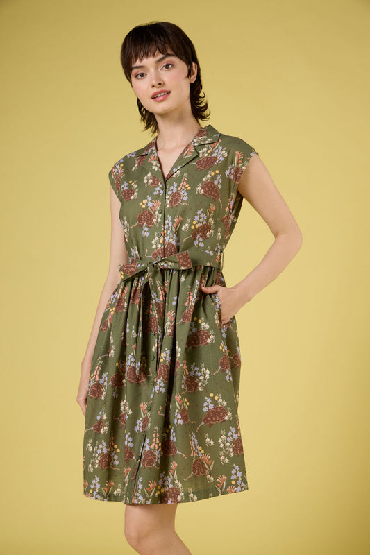 Princess Highway - Echidna Shirt Dress - green