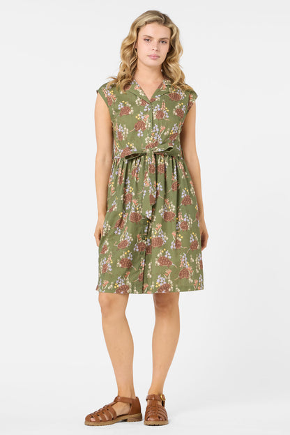 Princess Highway - Echidna Shirt Dress - green