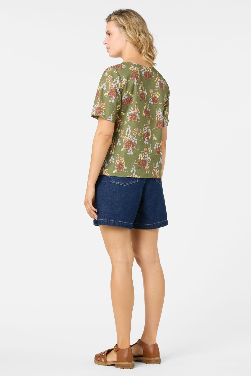 Princess Highway - Echidna Short Sleeve Top - green