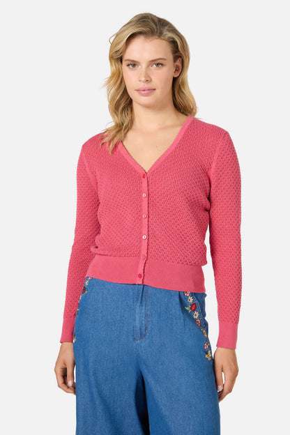 Princess Highway - Ivy Lace Knit Cardigan - rose