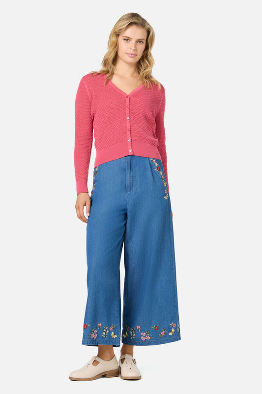 Princess Highway - Ivy Lace Knit Cardigan - rose