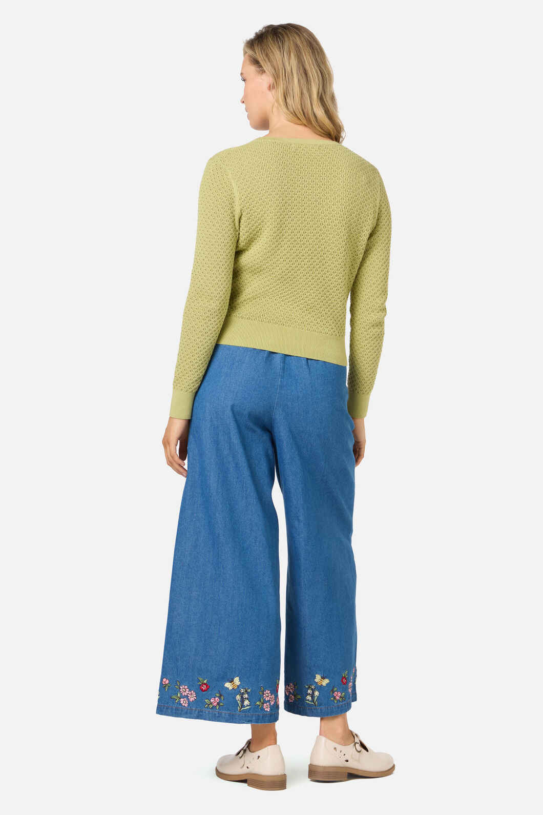 Princess Highway - Ivy Lace Knit Cardigan - soft-green