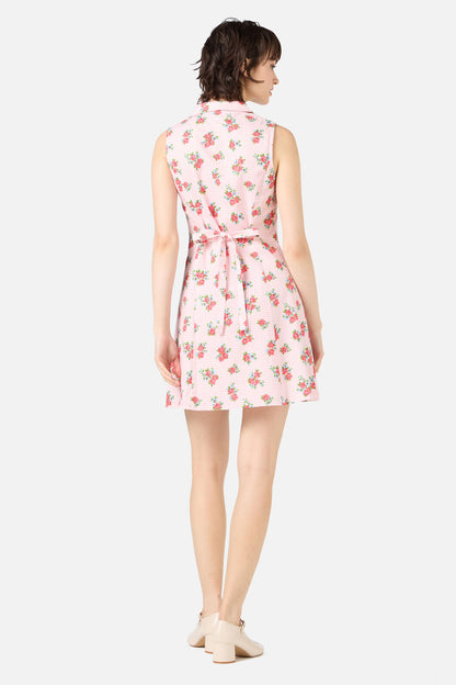 Princess Highway - Gingham Floral Shirt Dress - pink