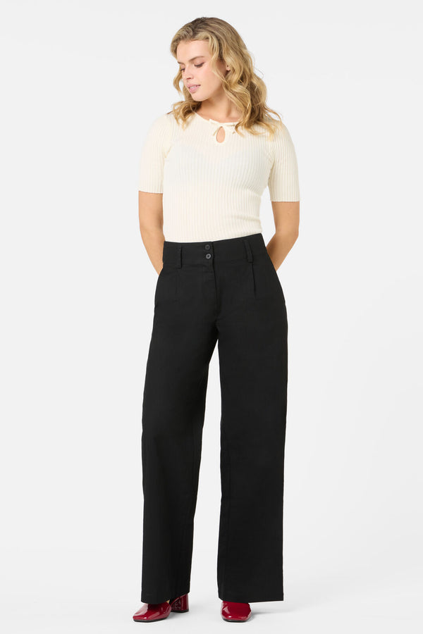 Princess Highway - Tatum Mid Rise Pants - black