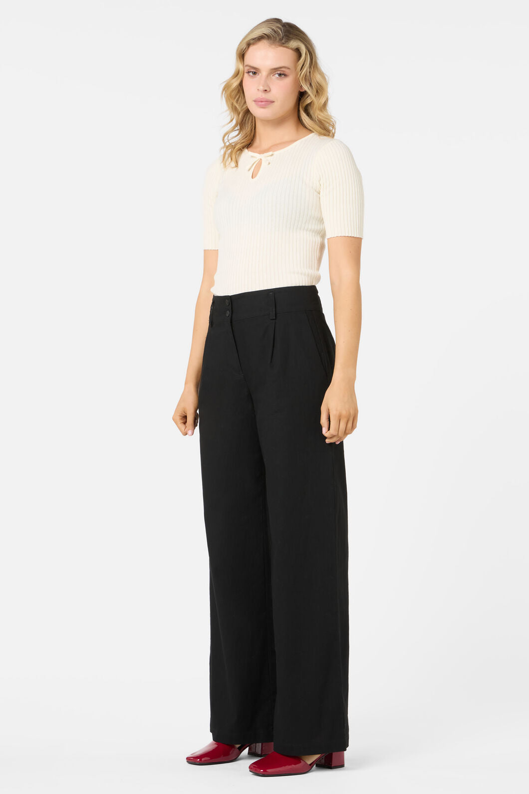 Princess Highway - Tatum Mid Rise Pants - black