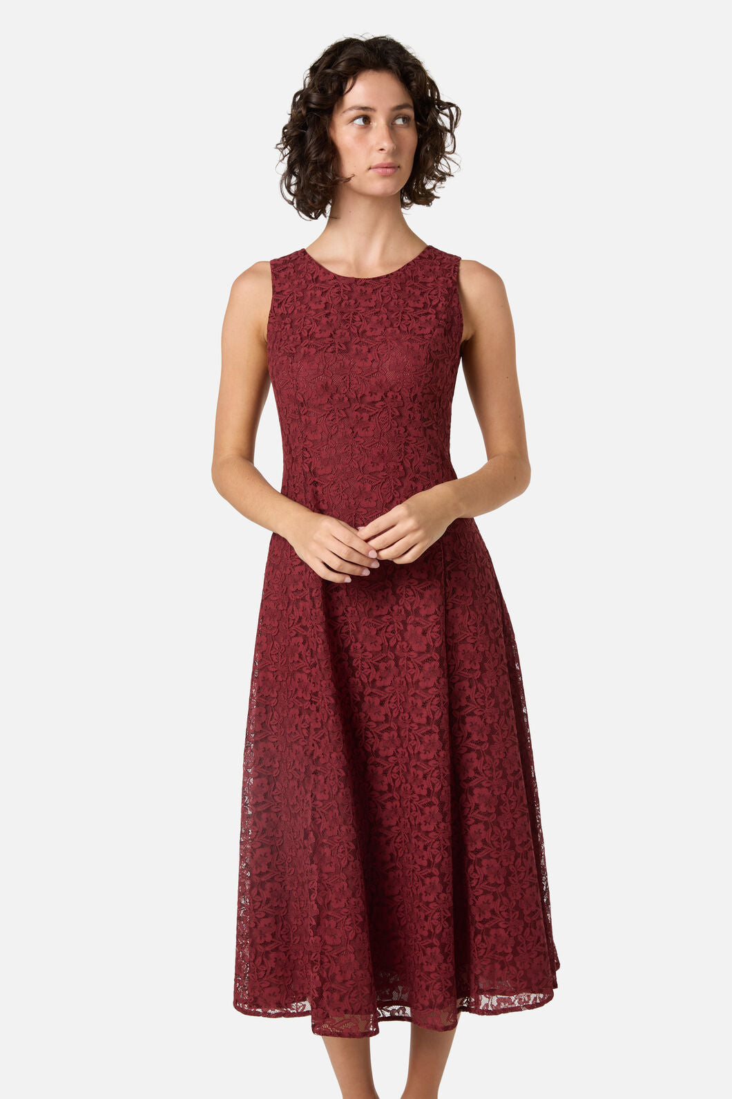 Princess Highway - Amara Lace Midi Dress - henna