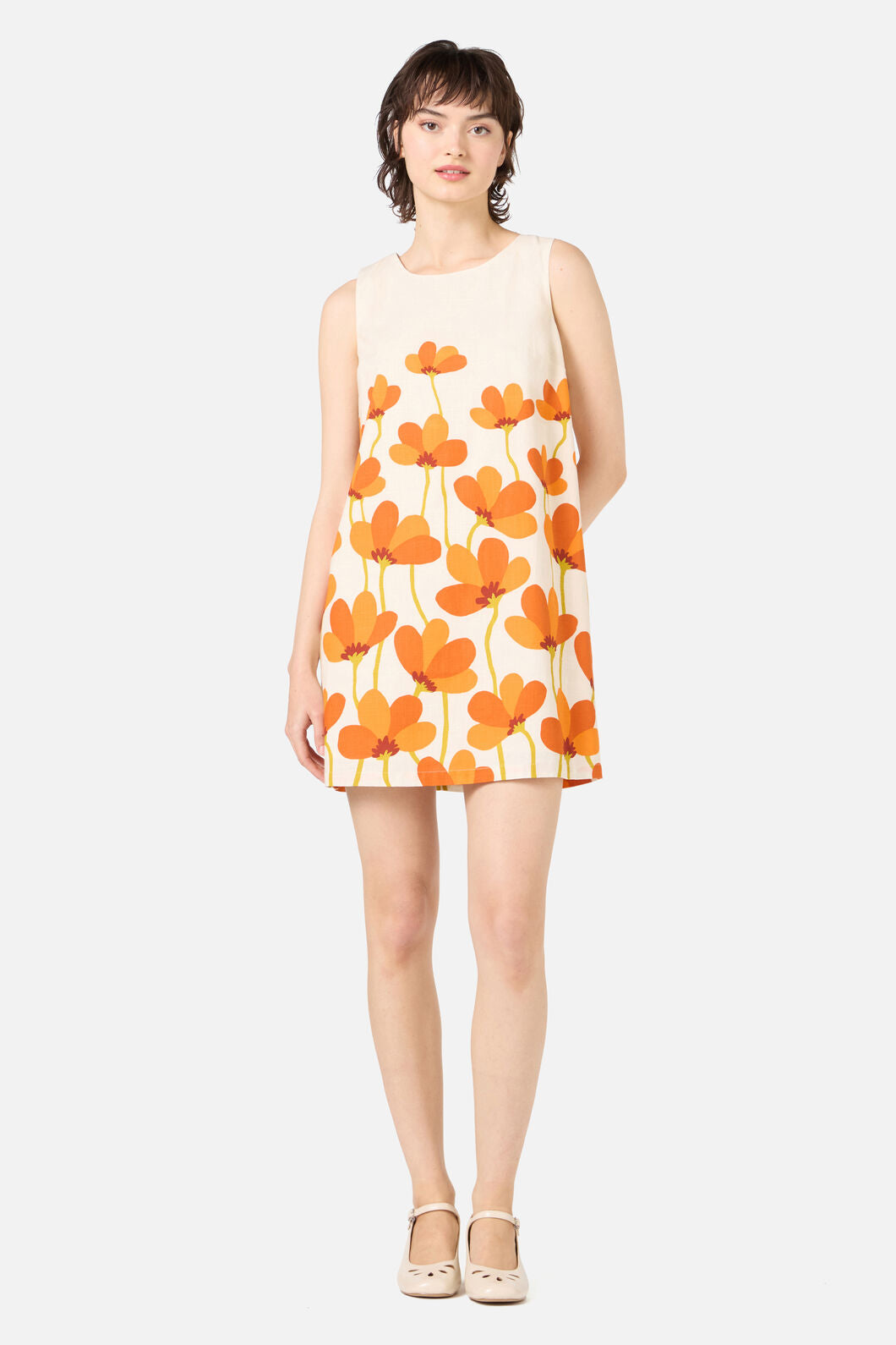 Princess Highway - Lulu Flower Shift Dress - cream