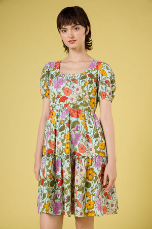 Princess Highway - Grasshopper Floral Mini Dress - green