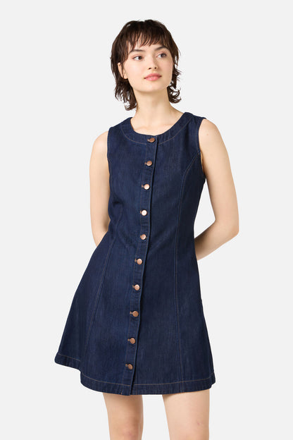 Princess Highway - Camille Denim Mini Dress - blue-denim