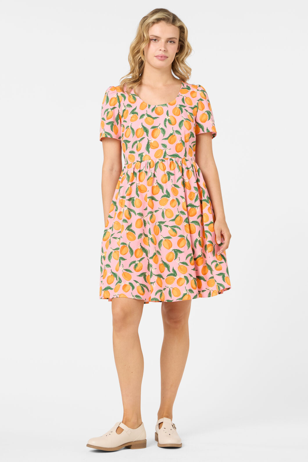 Princess Highway - Apricots Short Sleeve Dress - pink