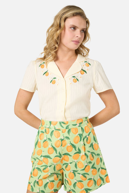 Princess Highway - Apricots Embroidered Blouse - cream
