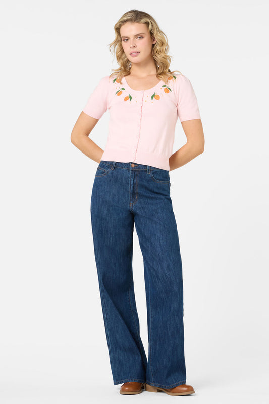 Princess Highway - APRICOTS EMBROIDERED CARDIGAN - blush