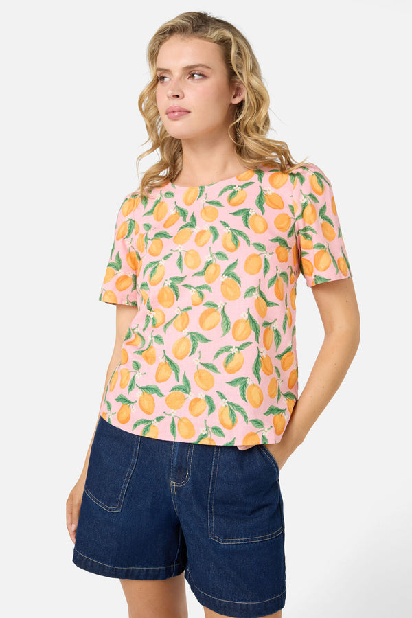 Princess Highway - Apricots Short Sleeve Top - pink