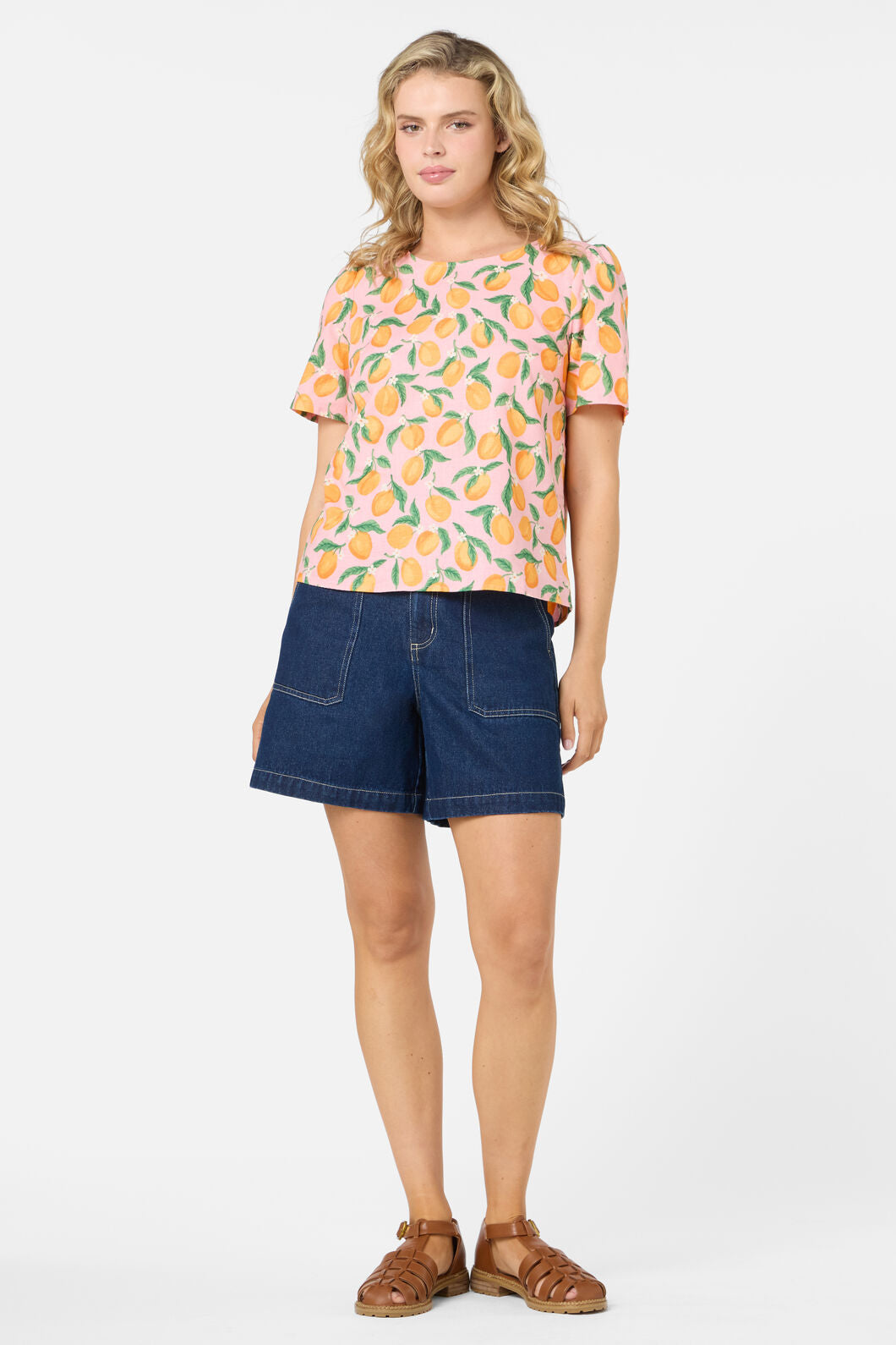 Princess Highway - Apricots Short Sleeve Top - pink