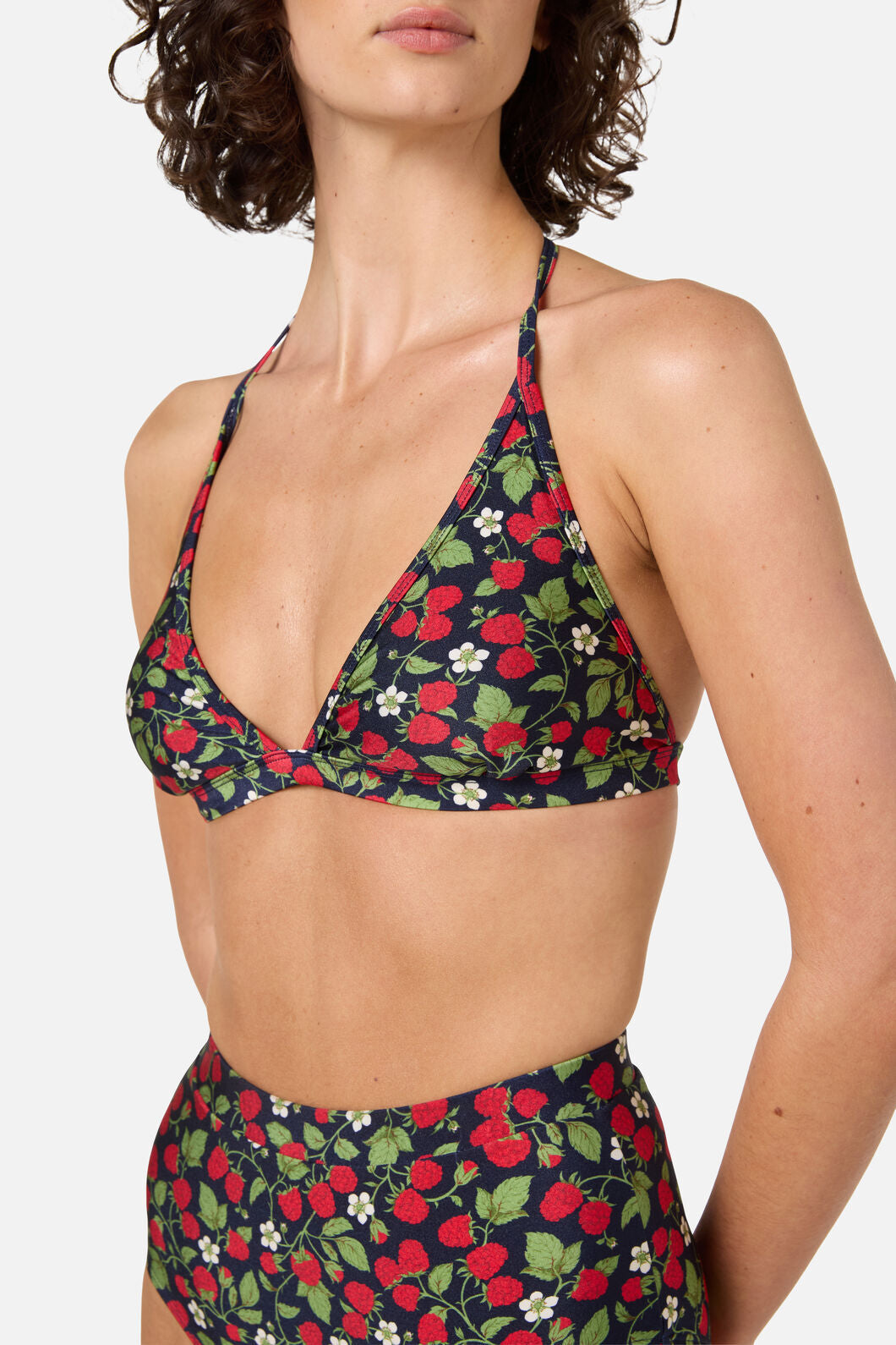 Princess Highway - Raspberry Tri Bikini Top - navy