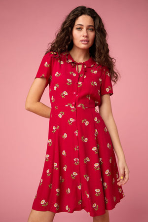 Princess Highway - Marguerite Daisy Mini Dress - red