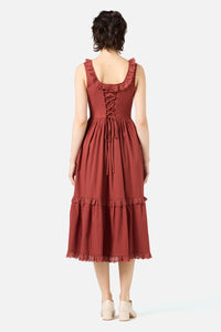 Princess Highway - Elise Corset Midi Dress - terracotta