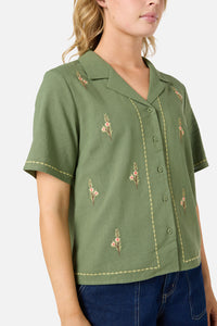 Princess Highway - Eva Embroidered Shirt - olive