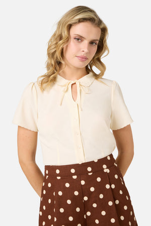 Princess Highway - Josie Short Sleeve Blouse - cream