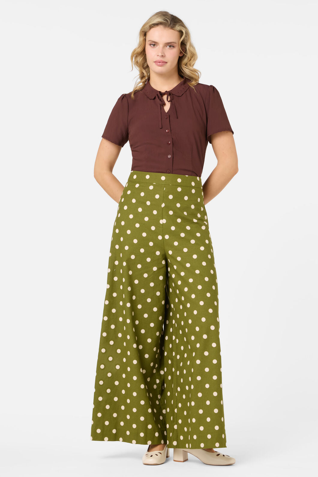 Princess Highway - Josie Short Sleeve Blouse - chocolate