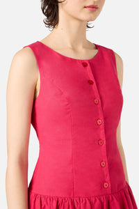 Princess Highway - Sheri Drop Waist Mini Dress - red