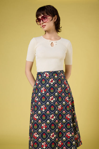 Princess Highway - Sara Bow Knit Top - cream