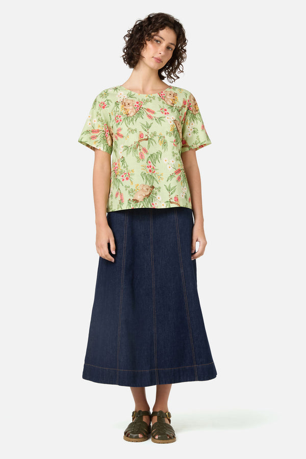 Princess Highway - Koala Short Sleeve Top - mint