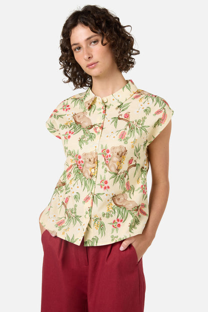 Princess Highway - Koala Sleeveless Shirt - lemon