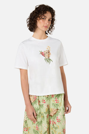 Princess Highway - Koala Print Relaxed Tee - cream