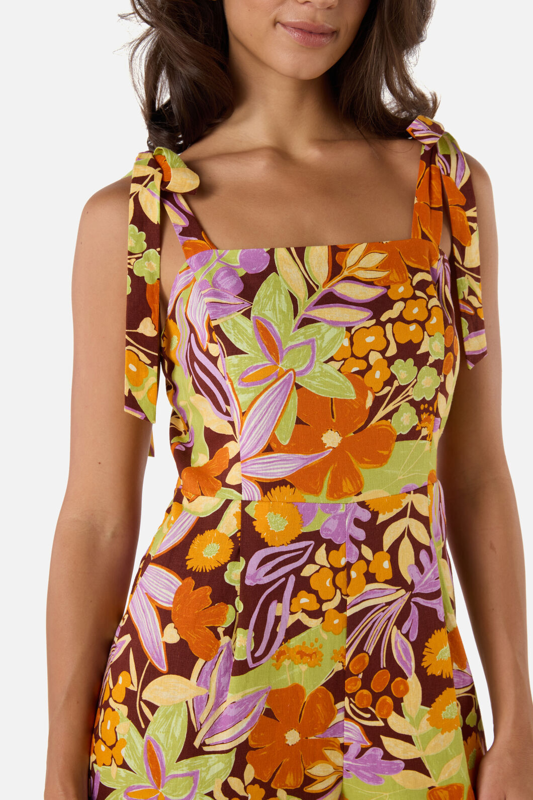 Princess Highway - Lexi Floral Jumpsuit - chocolate