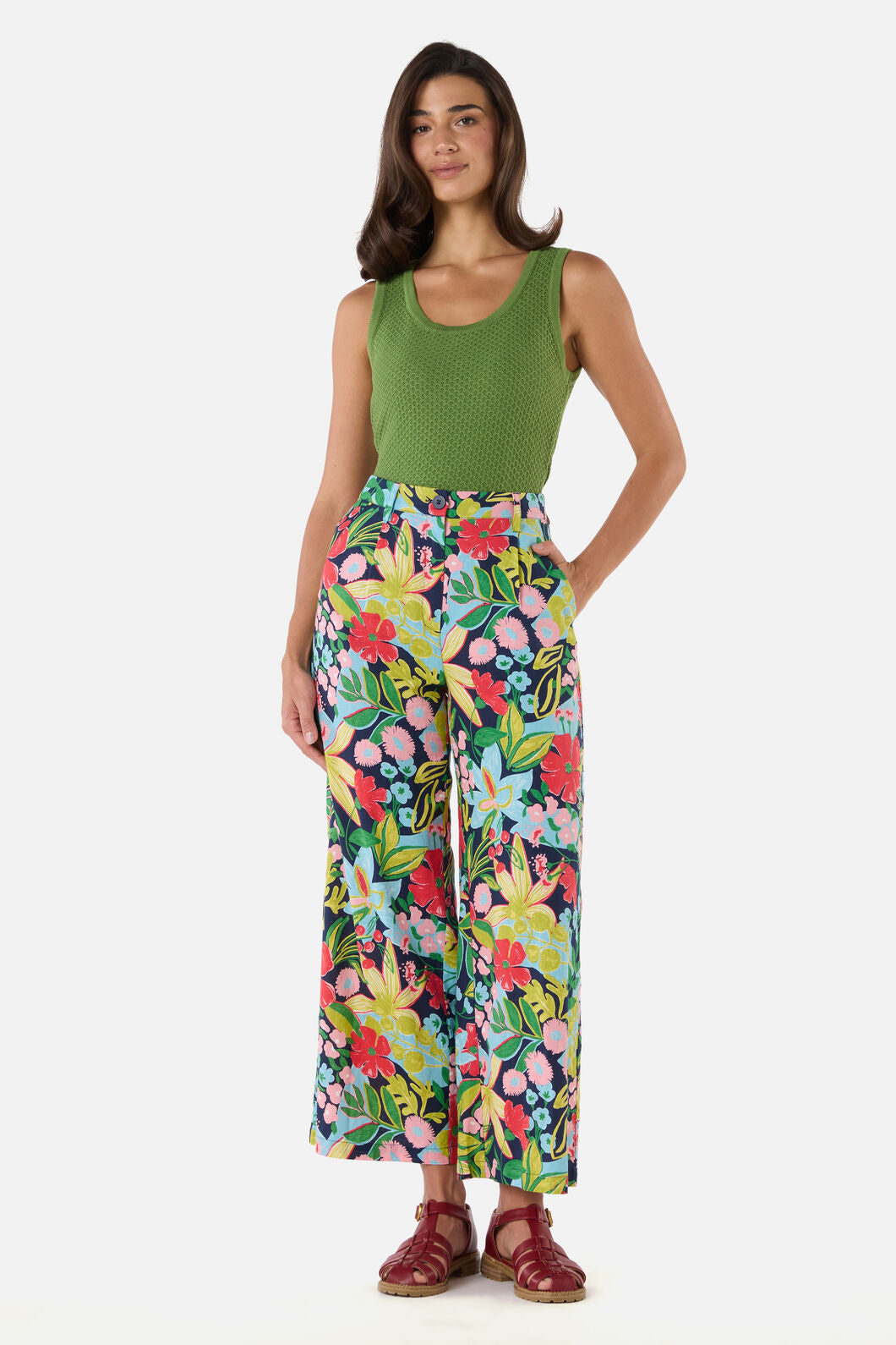 Princess Highway - Lexi Floral Relaxed Pant - navy