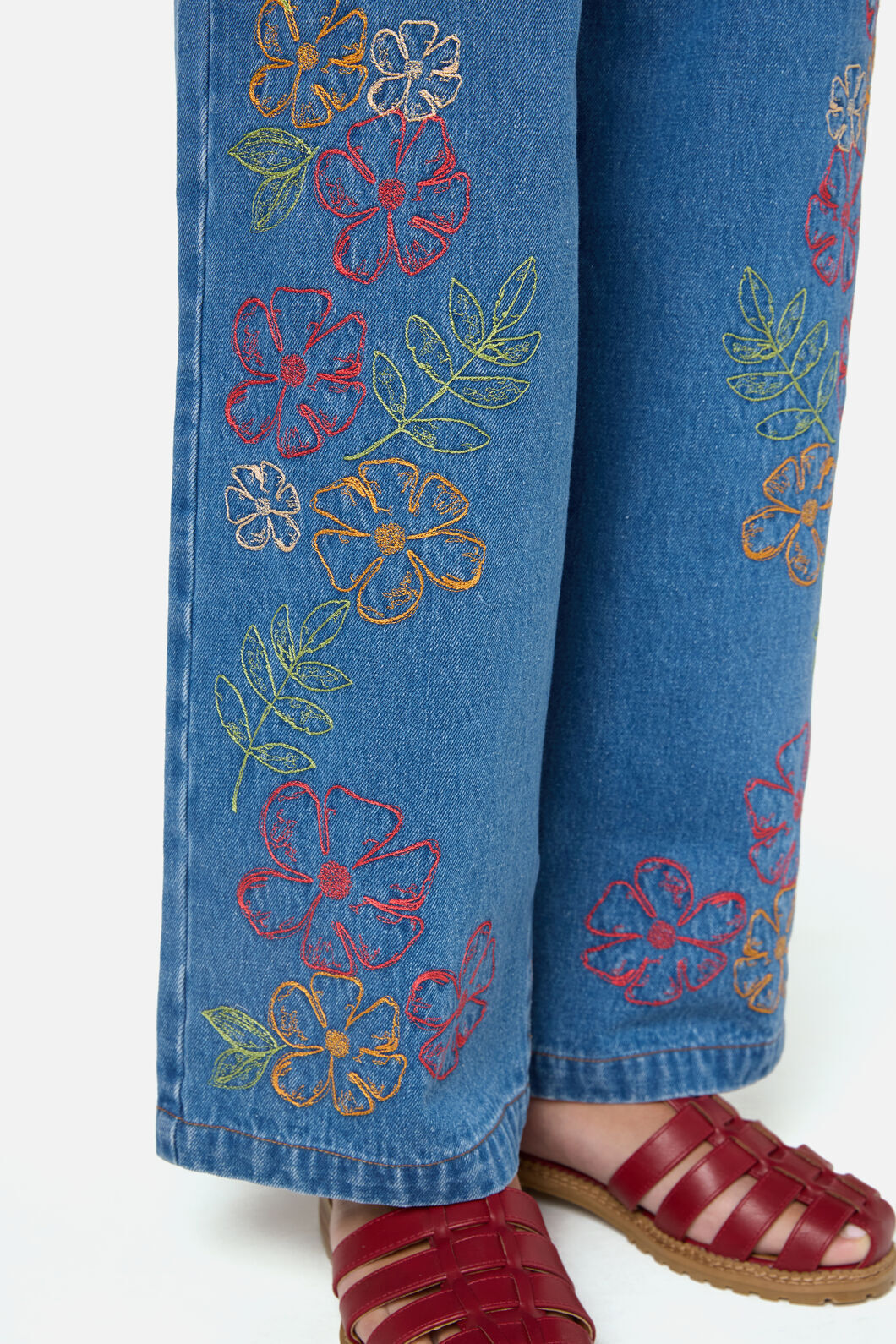 Princess Highway - Alexa Flower Embroidered Jean - blue-denim