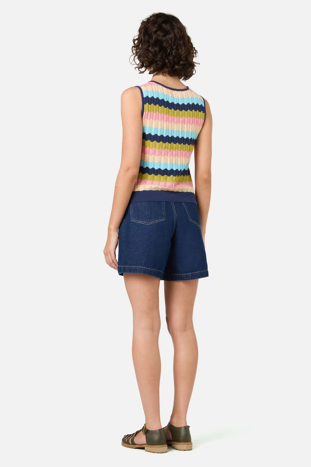 Princess Highway - Ava Stripe Knit Tank - navy
