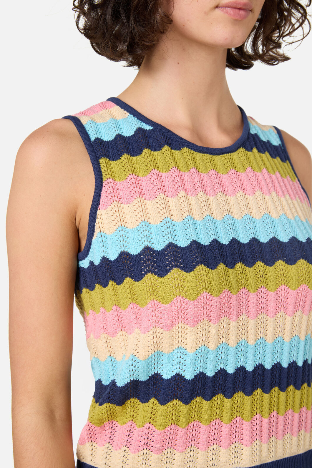 Princess Highway - Ava Stripe Knit Tank - navy