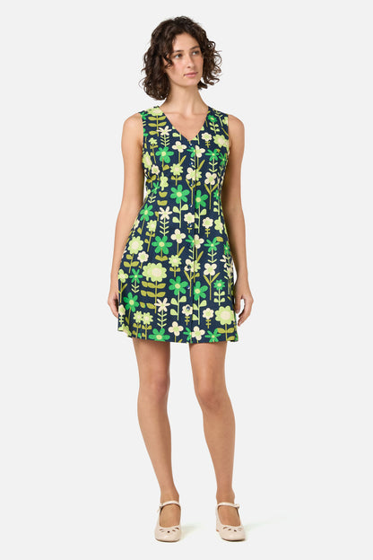 Princess Highway - Penny 60's Button Front Dress - navy