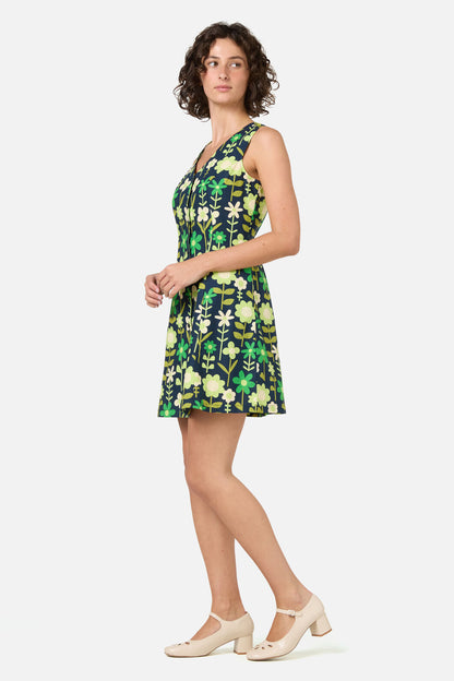 Princess Highway - Penny 60's Button Front Dress - navy