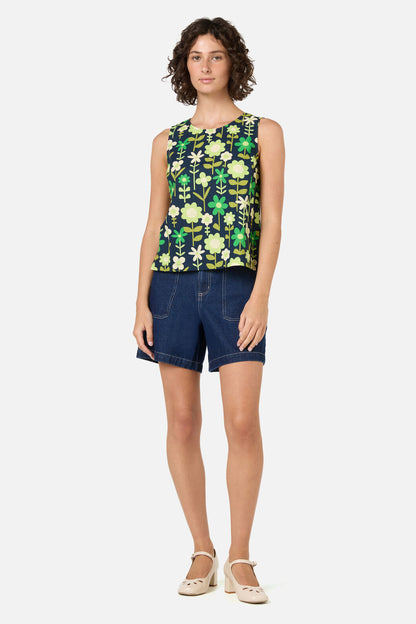 Princess Highway - Penny 60's Shell Top - navy